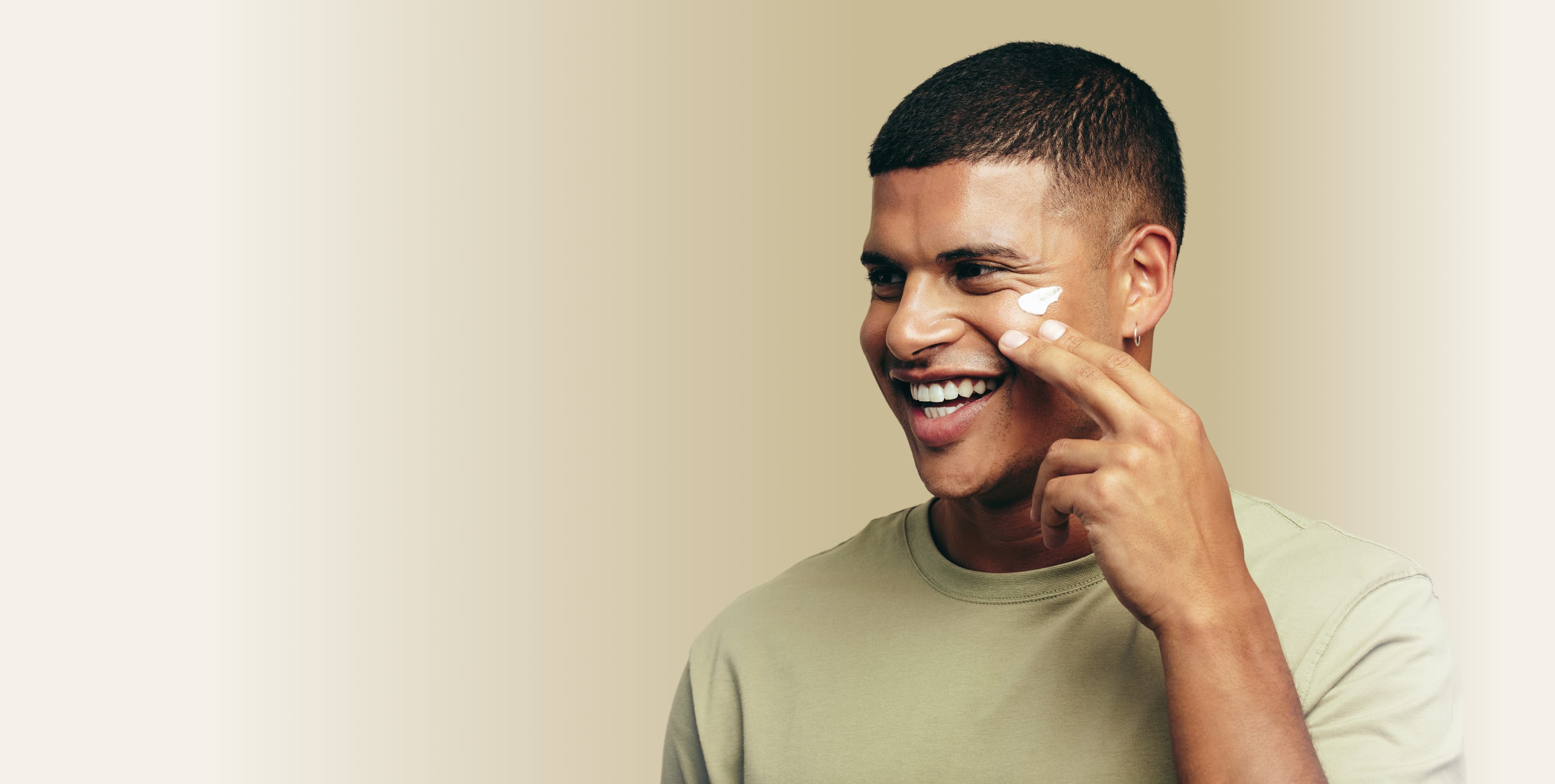 Person applying skincare